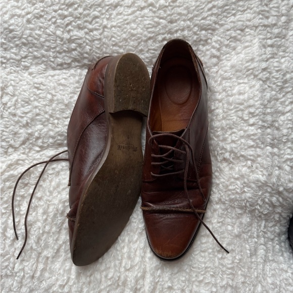 Madewell English Saddle Brown Leather Cap Toe Lace-Up Oxfords – Women’s (Size 9) - Picture 6 of 13